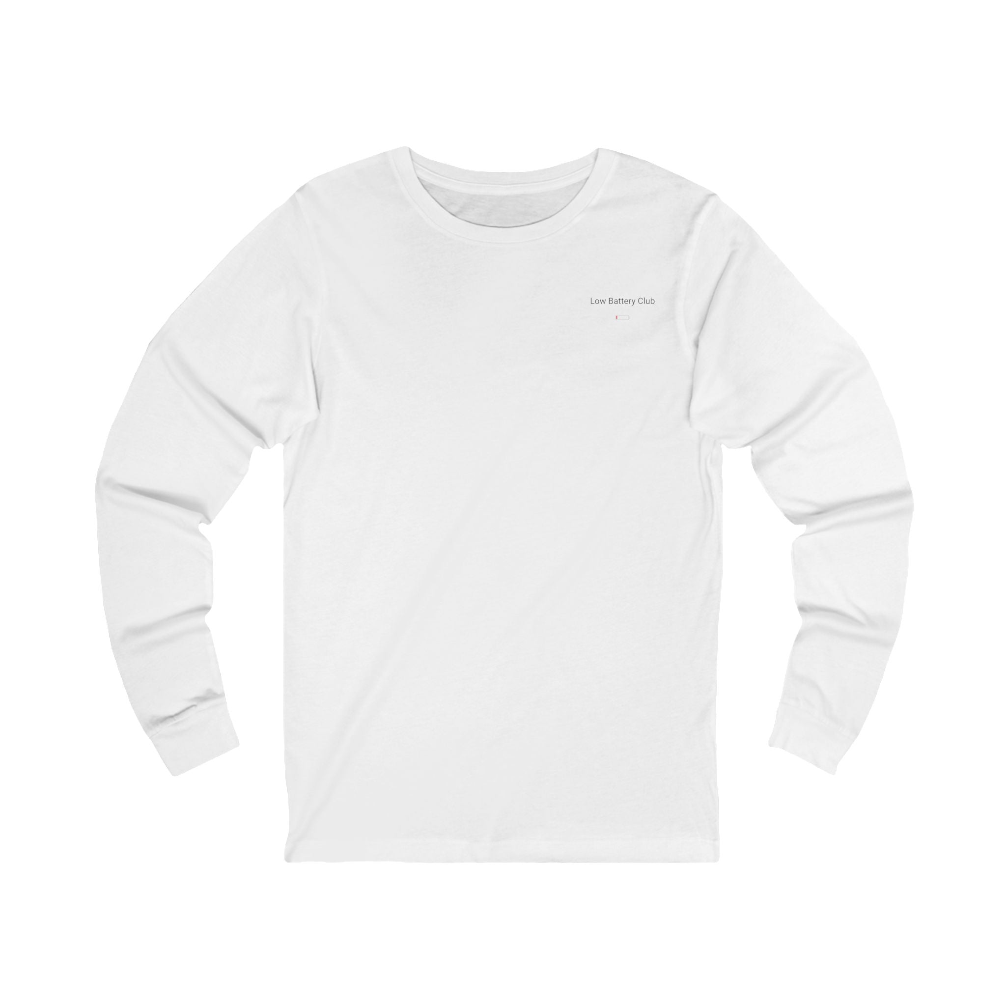 Long Sleeve Tee — "Running low. Still showing up." Minimalist Motivational Shirt